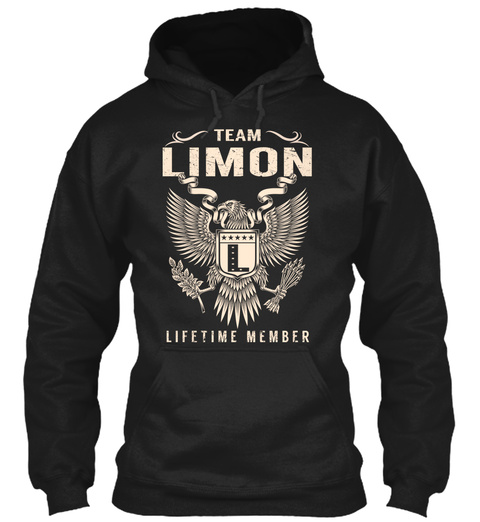 Team Limon  Lifetime Member Black T-Shirt Front