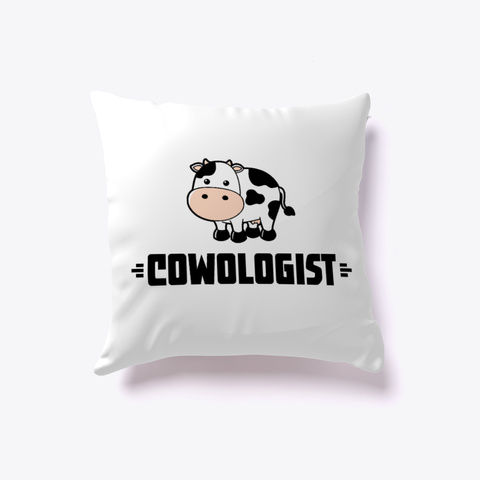 Cowologist Pillow White T-Shirt Front