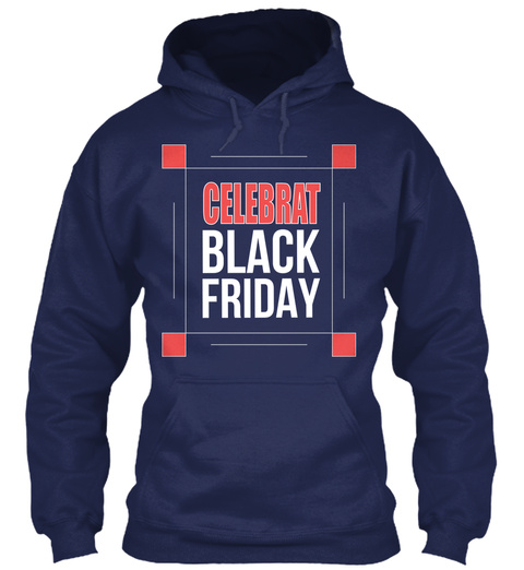 Celebrat Black Friday Navy T-Shirt Front