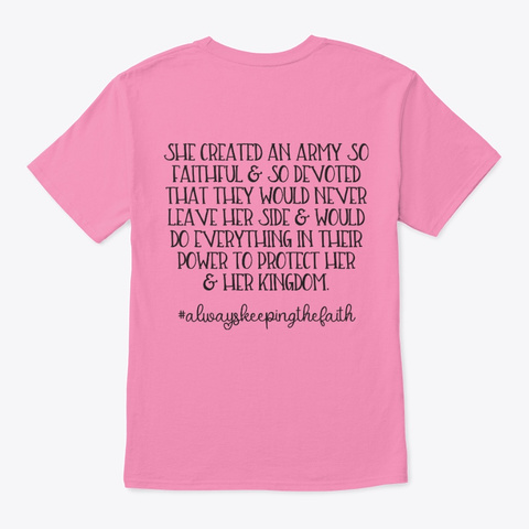 Faith Over Fear Pink T-Shirt Back