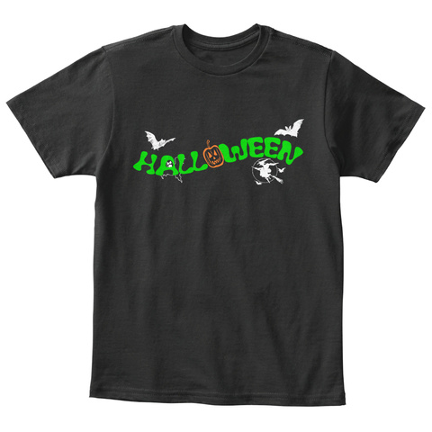 Halloween Black T-Shirt Front