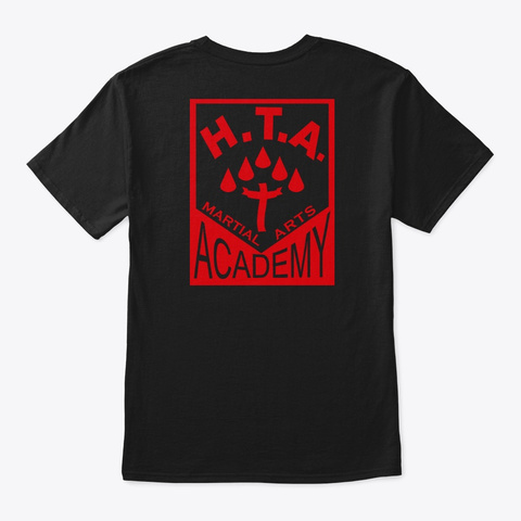 Hta Martial Arts Academy Black T-Shirt Back