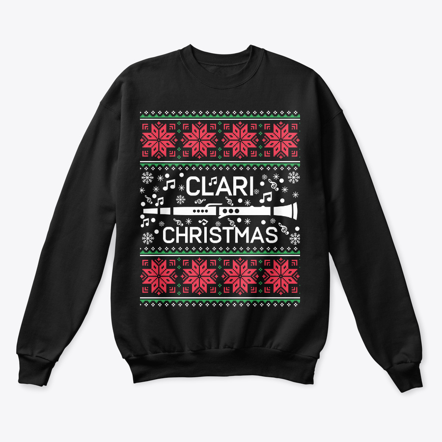 Clarinet Marching Band Ugly Christmas Unisex Tshirt