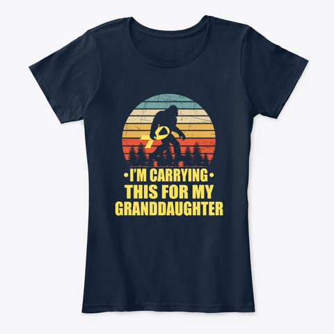 Childhood Cancer For Granddaughter New Navy T-Shirt Front