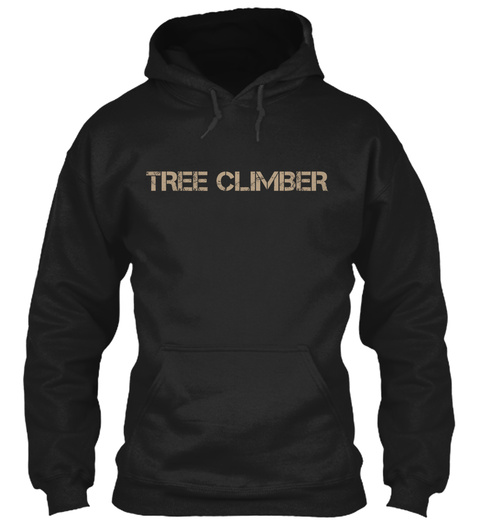 Tree Climber  Black T-Shirt Front