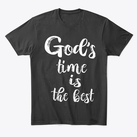 God's Time Black T-Shirt Front