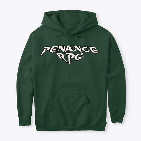Classic Penance Rpg. Logo. Bottle Green. T-Shirt.  Hoodie