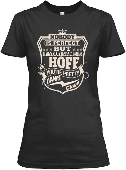Nobody Perfect Hoff Thing Shirts Black T-Shirt Front