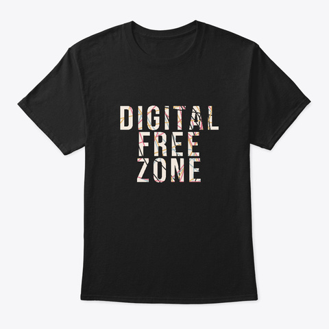 Digital Free Zone Black T-Shirt Front