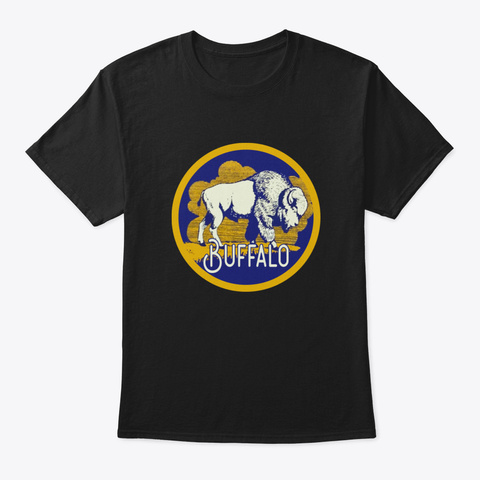 Buffalo Decal Black T-Shirt Front