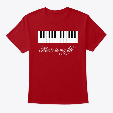 Music Is My Life Piano White Words