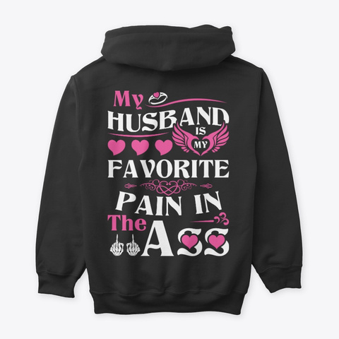 Funny T Shirts For Woman   Pain In Ass Black T-Shirt Back