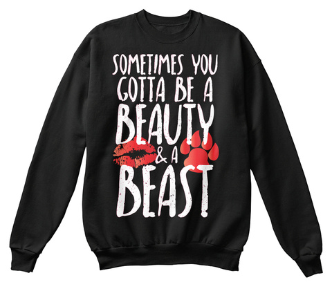 Beauty And A Beast Black T-Shirt Front