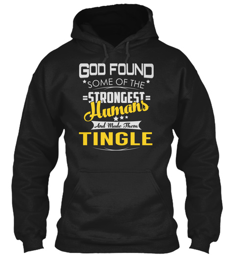 Tingle   Strongest Humans Black T-Shirt Front