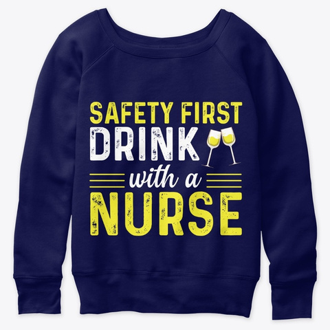 Nurse Shot Drinks Safety , Gift 2020 Navy  T-Shirt Front