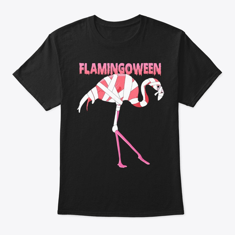 Flamingo Halloween Flamingo Black T-Shirt Front