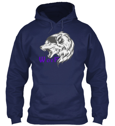 The Wolf Navy T-Shirt Front