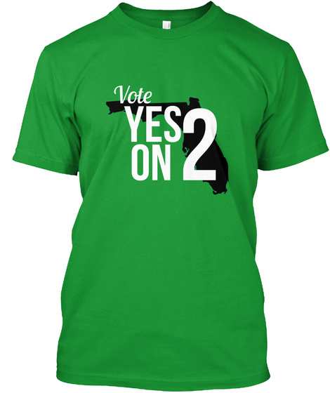 Vote Yes On 2 Kelly Green T-Shirt Front