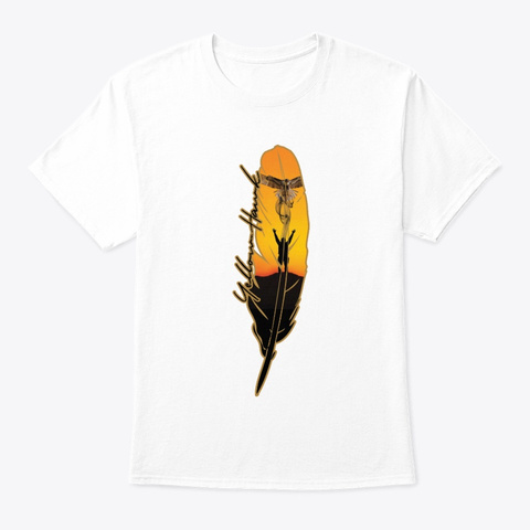 Yellow Hawk  White T-Shirt Front