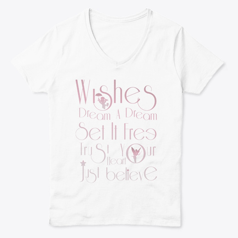 Wishes... White  T-Shirt Front