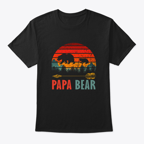 Papa Bear Ognps Black T-Shirt Front