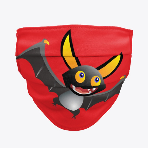 Cute Bat Red Camiseta Front