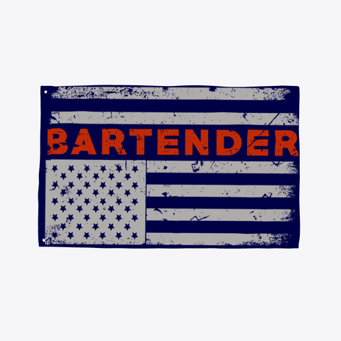 America Bartender Flag Pride Dark Navy Camiseta Front