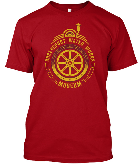Shreveport Water Works Museum Deep Red T-Shirt Front