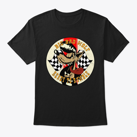Big Bad Wolf Ready To Rumble Black áo T-Shirt Front
