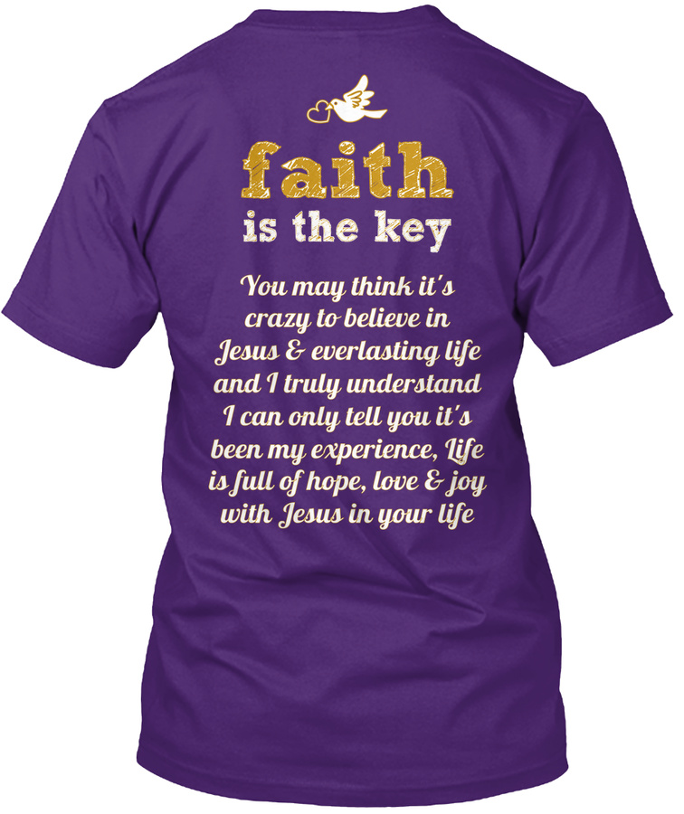 Christian Tshirt Faith is the Key Unisex Tshirt