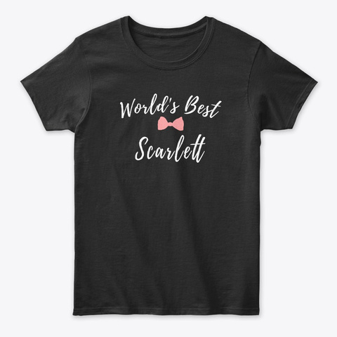 World's Best Scarlett Black T-Shirt Front