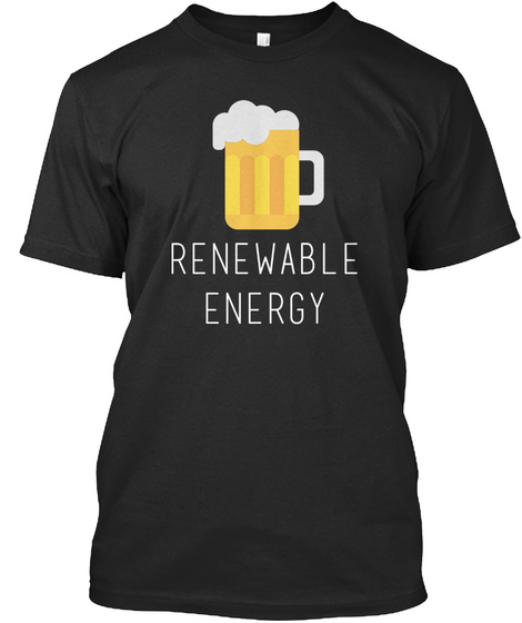 Renewable Energy Black Camiseta Front