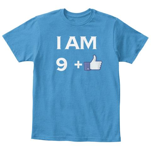 I Am 9+ Heathered Bright Turquoise  T-Shirt Front