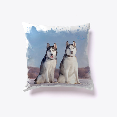 @ 2husketeers Pillow White Maglietta Front