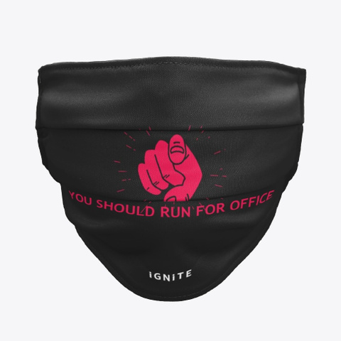 Mask: You Should Run For Office Black Maglietta Front