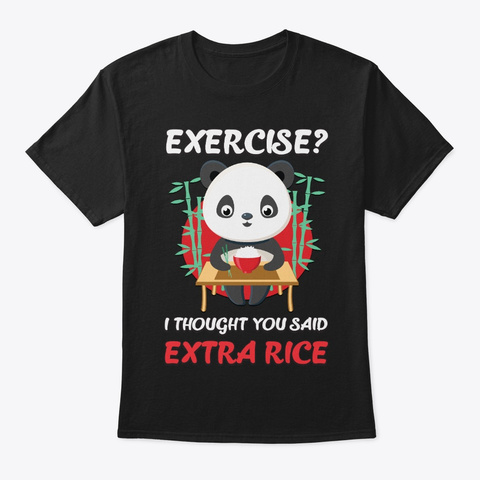 Panda Lover Exercise Thought Extra Rice