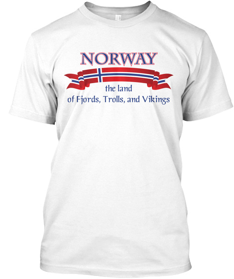 Norway White T-Shirt Front