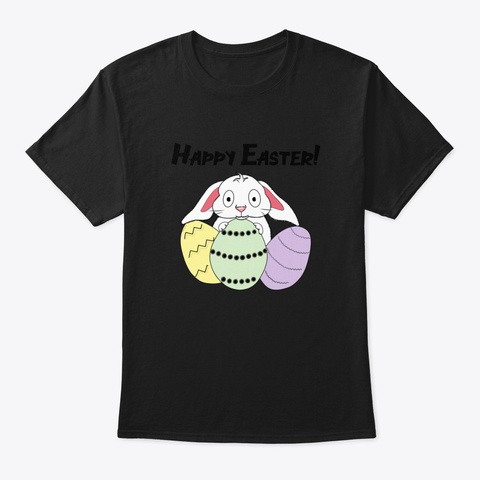Happy Easter! Nljyu Black T-Shirt Front