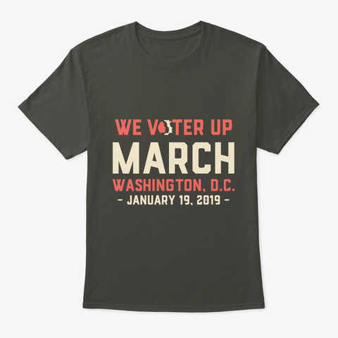 We Voter Washington Womens Wave Tshirt Smoke Gray T-Shirt Front