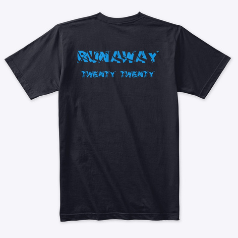Runaway Vintage Navy Camiseta Back