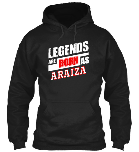Araiza Family Name Shirt Black T-Shirt Front