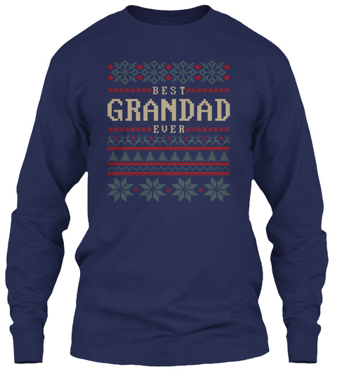 Best Grandad Ever Navy T-Shirt Front