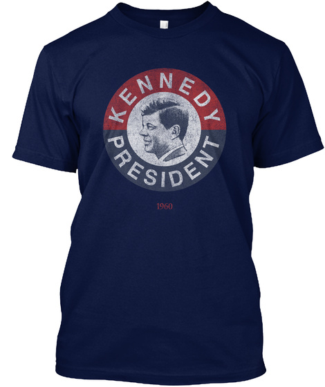 Kennedy President Navy T-Shirt Front