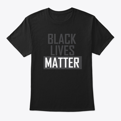 Blm   Black Lives Matter Simple Print  Black T-Shirt Front