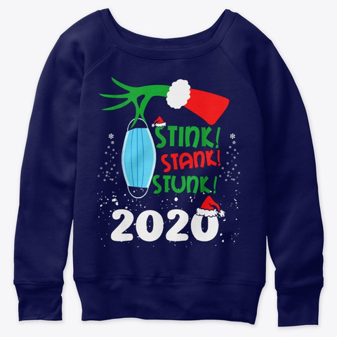 2020 Stink Stank Stunk Christmas Family Navy  T-Shirt Front