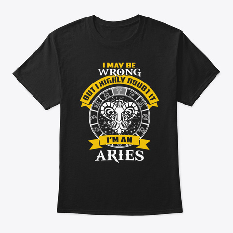 247 Aries Black T-Shirt Front