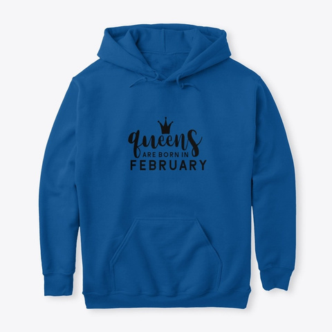 Queens Born In February Funny Gift Royal Maglietta Front