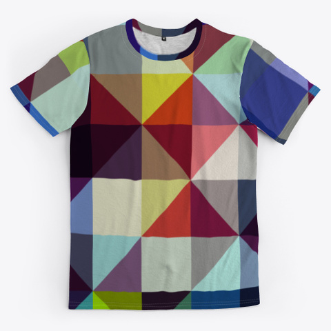 Abstract Colorful Geometric Diamonds Standard T-Shirt Front