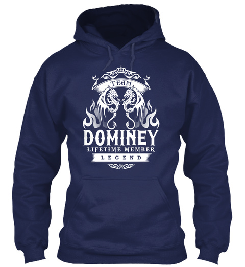 Team Dominey Lifetime Member Legend Navy T-Shirt Front