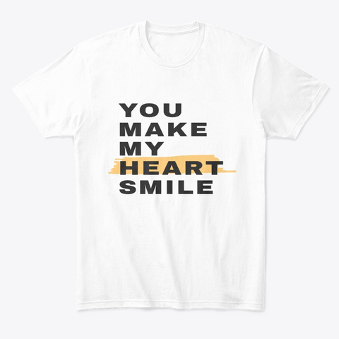 Smile Heart  White T-Shirt Front